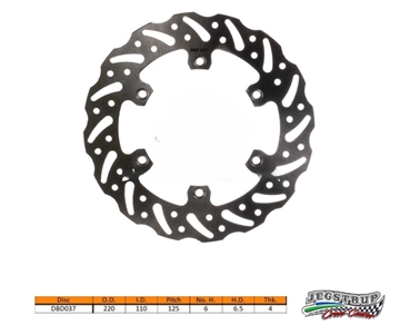 Bremseskive bag Delta Braking KTM 125 EXC årg. 99 - 17